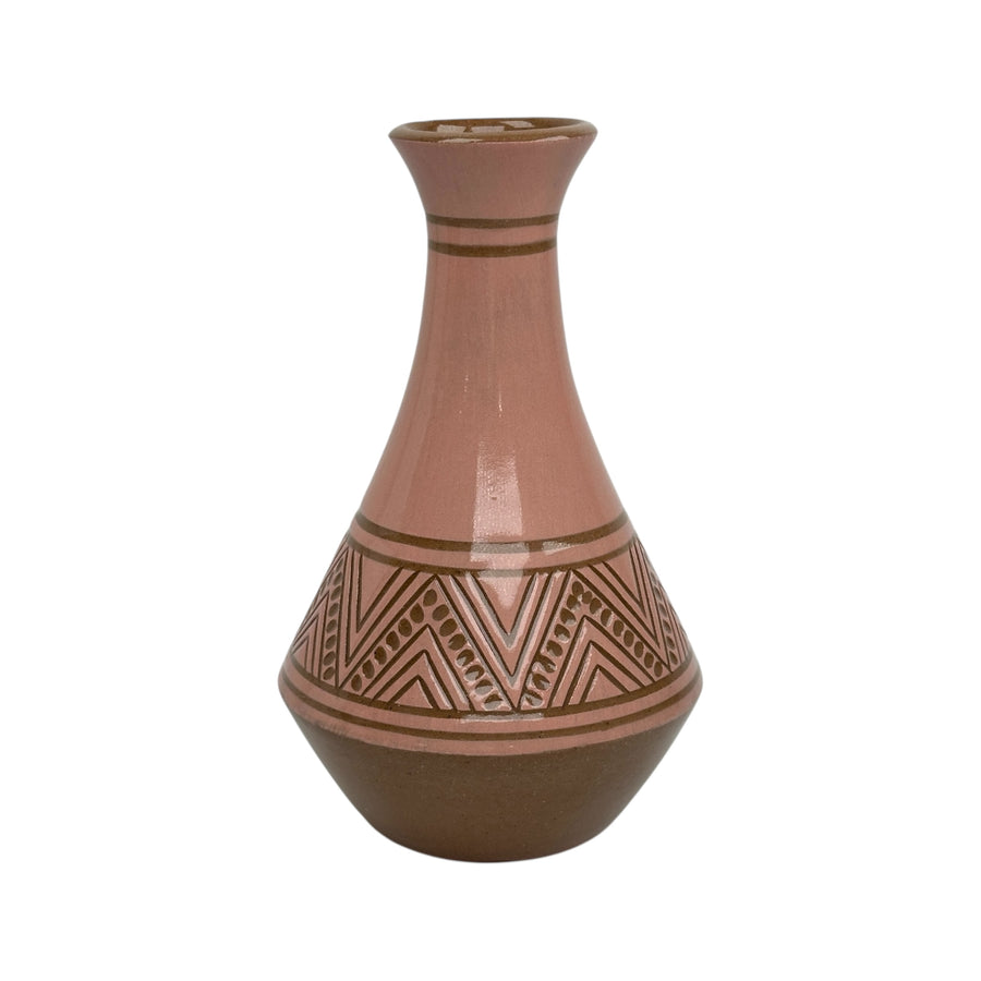 Medium Vase - Pink - Geometric