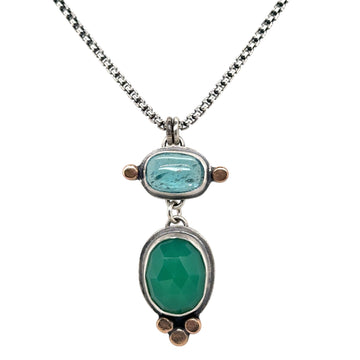 Necklace - Apatite and Chrysophrase