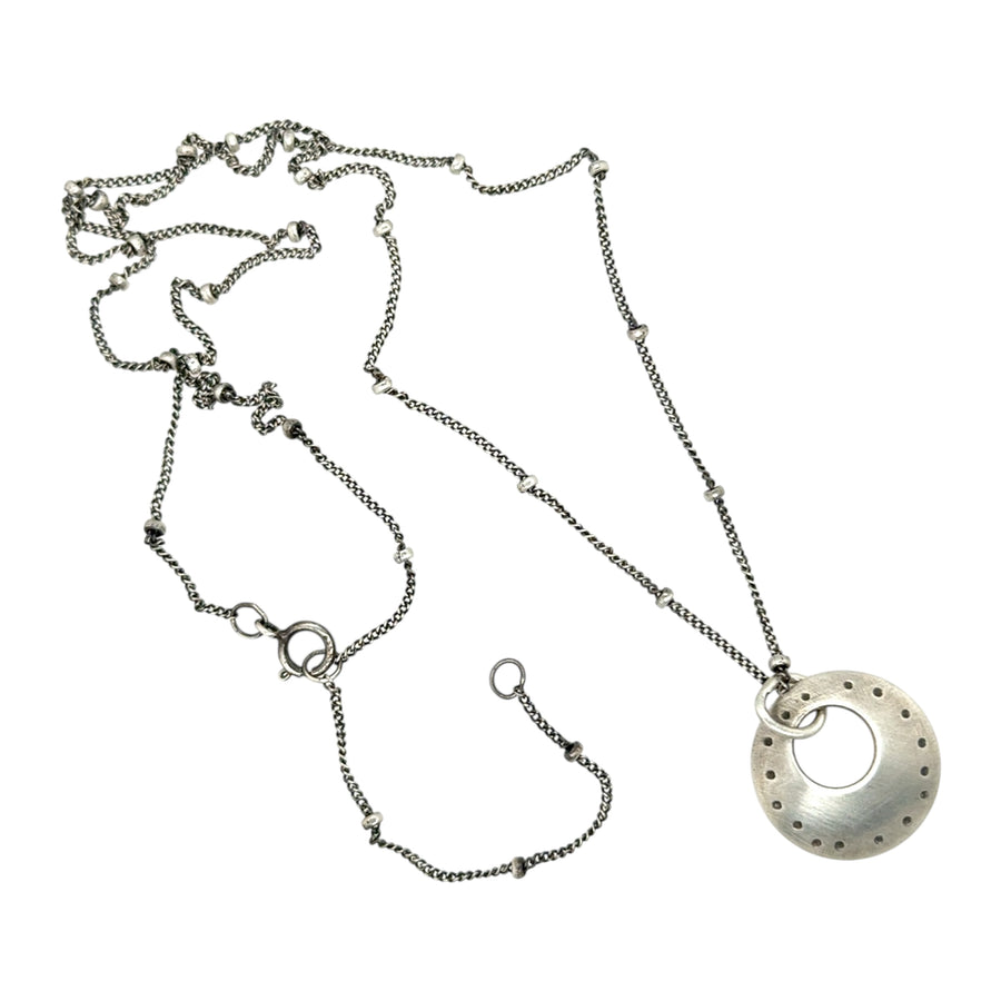 Necklace - Silver Disk
