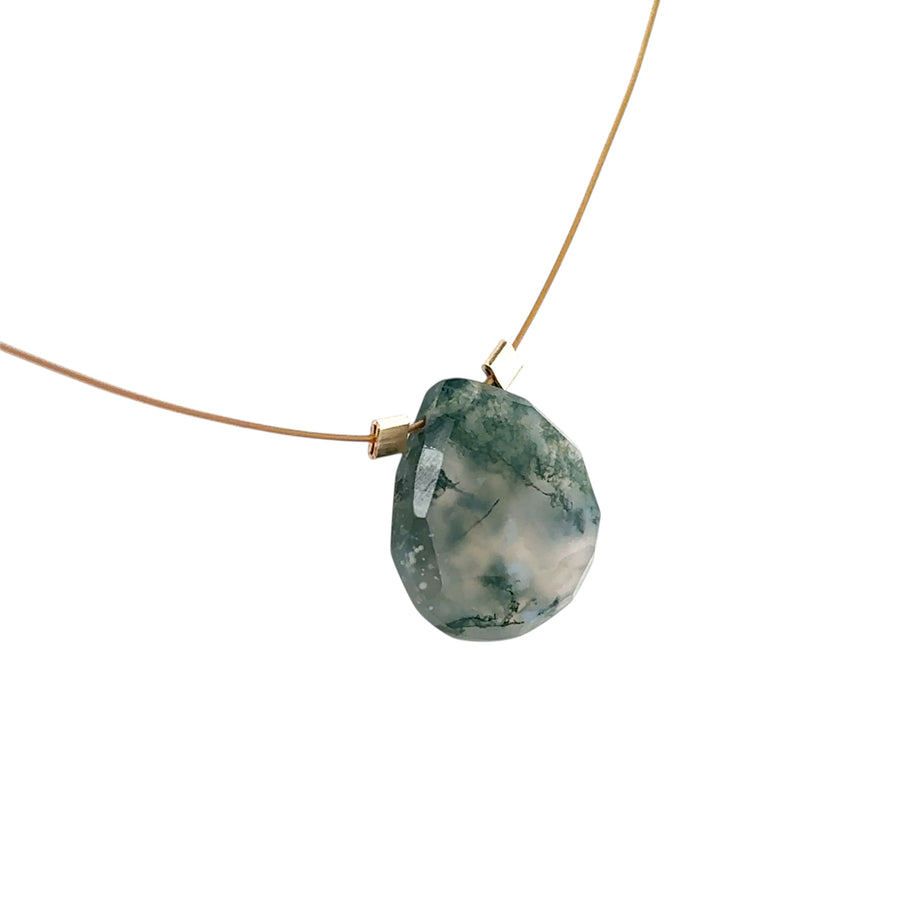 Green Moss Agate Necklace