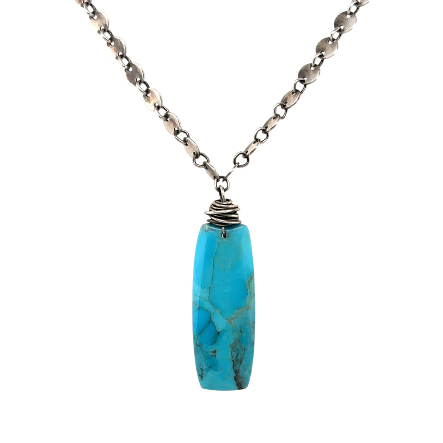 Necklace - Turquoise Rectangle