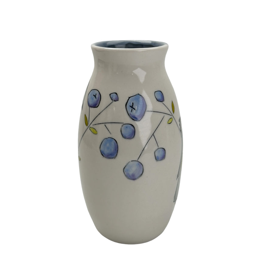 Birds and Blueberries - Vase - Small