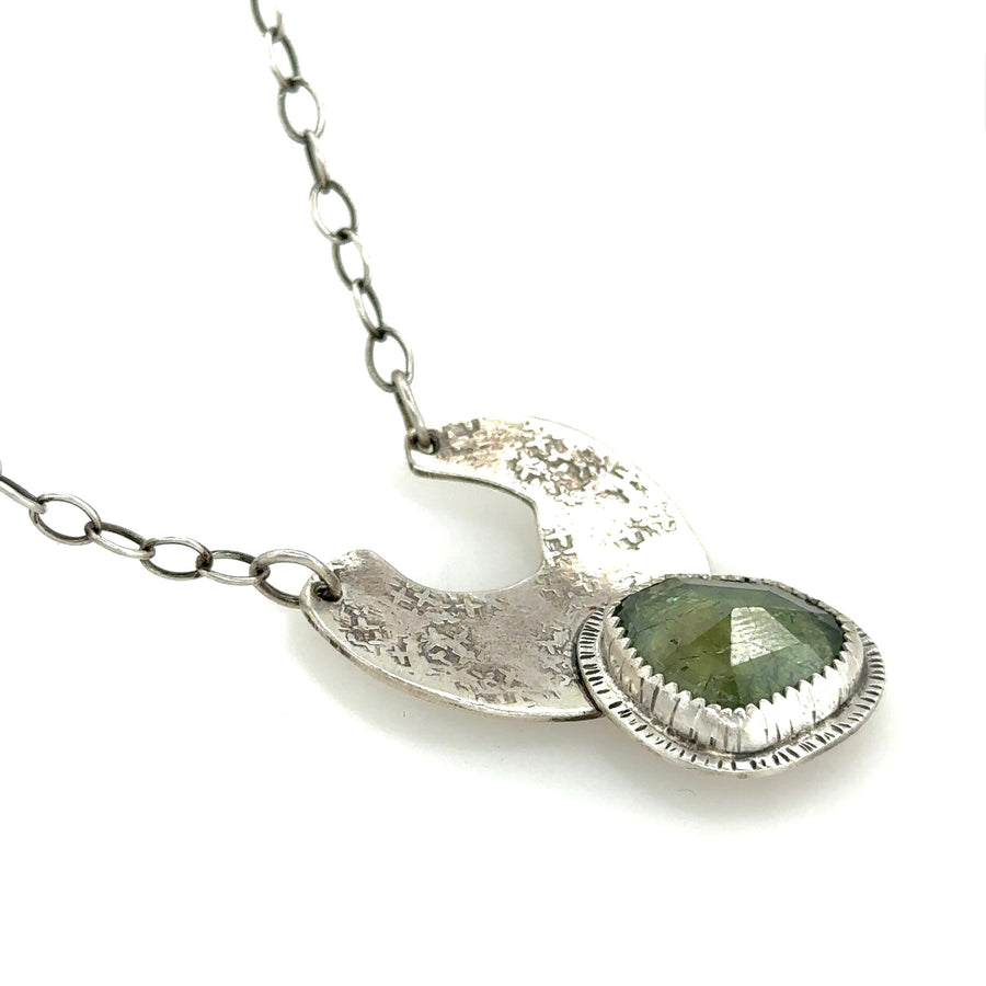 Necklace - Green Sapphire Pendant