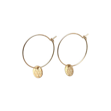 Earrings - Hoops with Snowflake