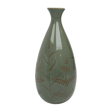 Large Vase - Teal - Botanical