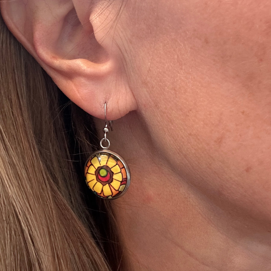 Earrings - Yellow Flowers
