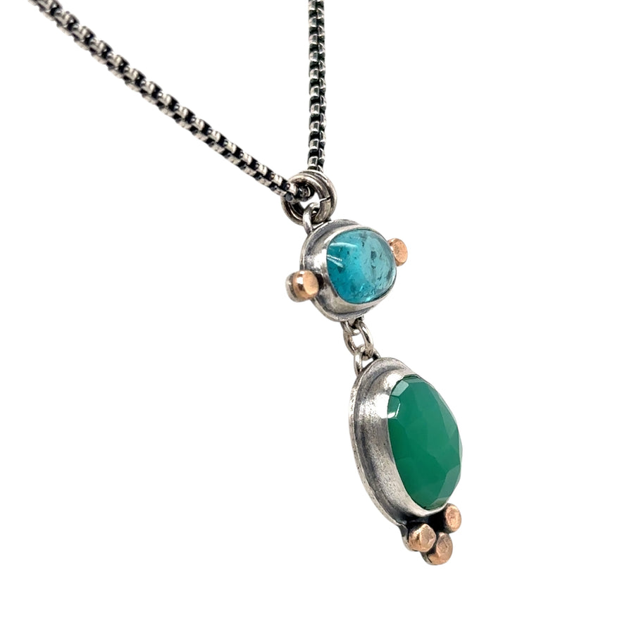 Necklace - Apatite and Chrysophrase