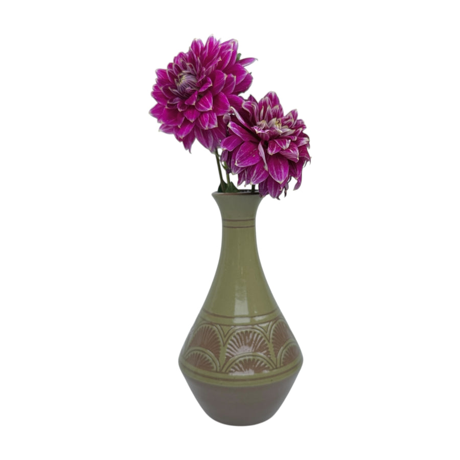 Large Vase - Sage - Geometric