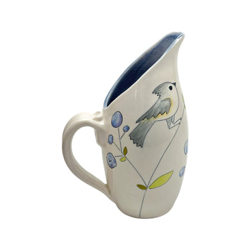 Birds and Blueberries - Pitcher - Medium