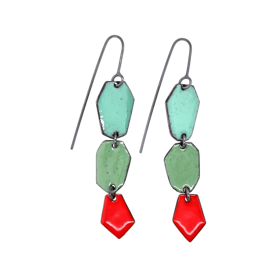 Vernal Earrings - Orange/Green