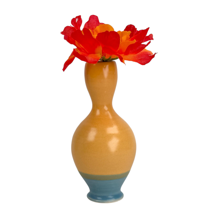 Bud Vase - Yellow/Turquoise