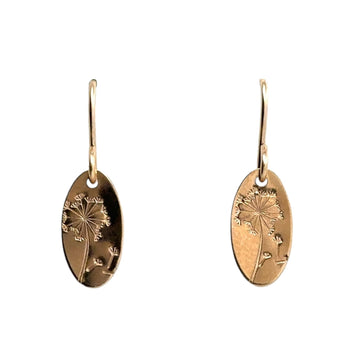 Earrings - Ovals with Dandelion