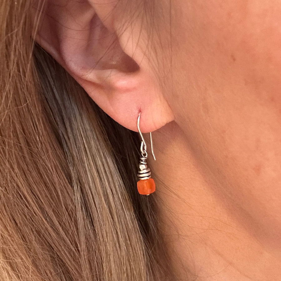 Earrings - Carnelian - Tiny