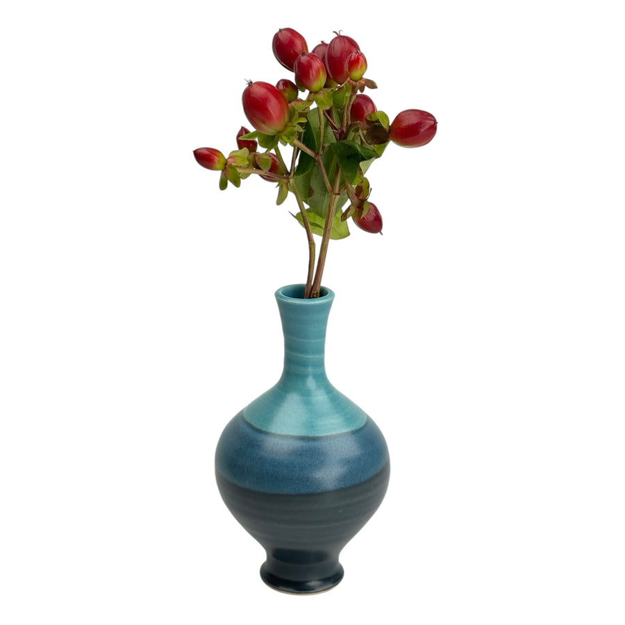 Bud Vase - Blue/Dark Blue