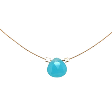 Aqua Chalcedony Necklace