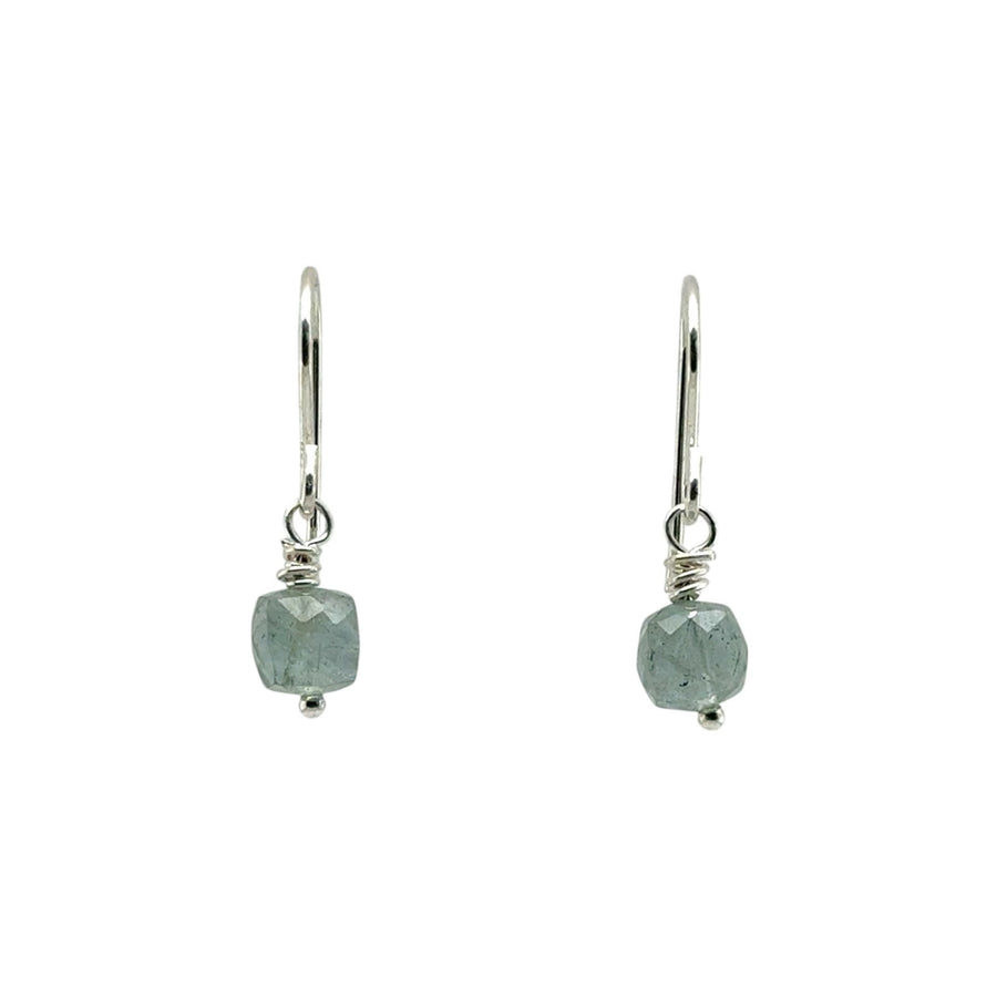 Earrings - Moss Aquamarine - Tiny