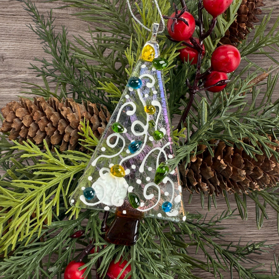 Mini Tree Glass Ornament