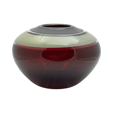 Deep Red and Tan Incalmo Vase #305