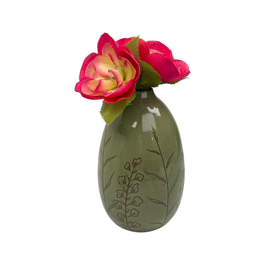 Medium Vase - Sage - Botanical