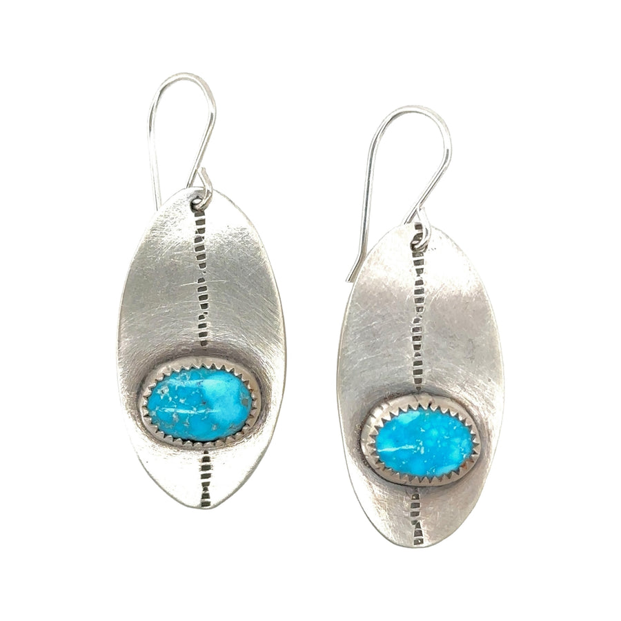 Earrings - Turquoise Shields