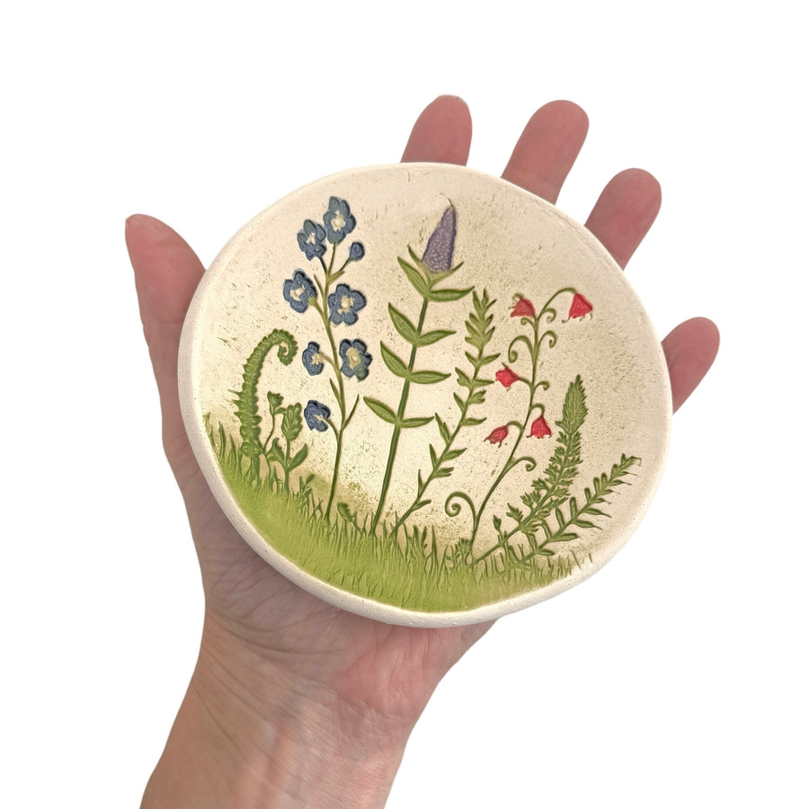 Trinket Dish - Wildflower Scene - Large