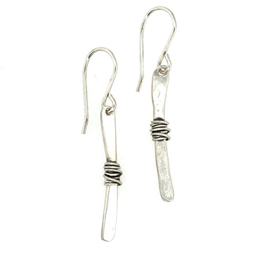 Earrings - Twigs Wrapped with Silver