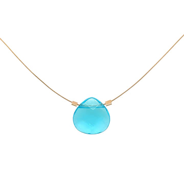 Czech Quartz Necklace - Teal