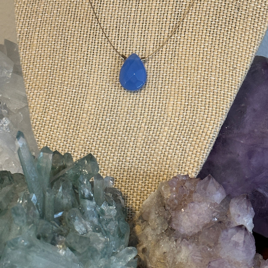 Czech Quartz Necklace - Periwinkle