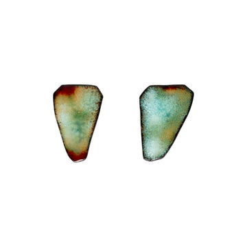 Enameled Stud Earrings