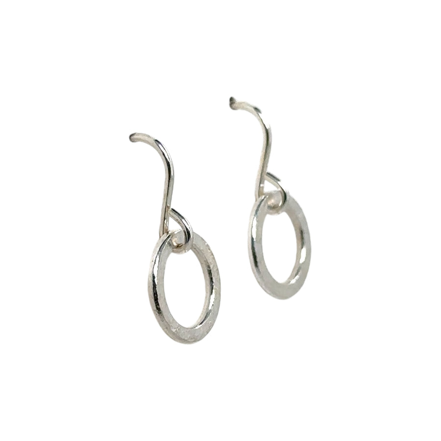 Earrings - Hammered Circle - Small