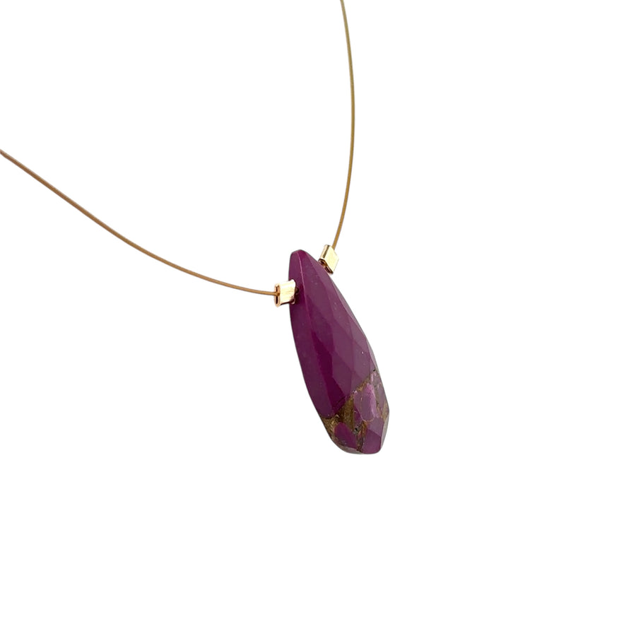 Purple Copper Turquoise Necklace