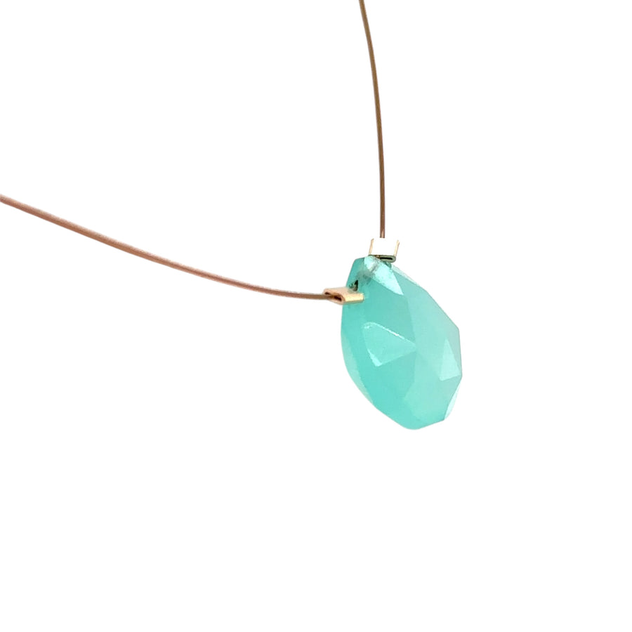 Aqua Chalcedony Necklace