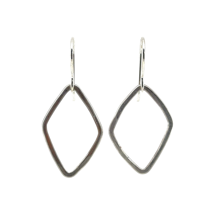 Earrings - Silver Diamonds