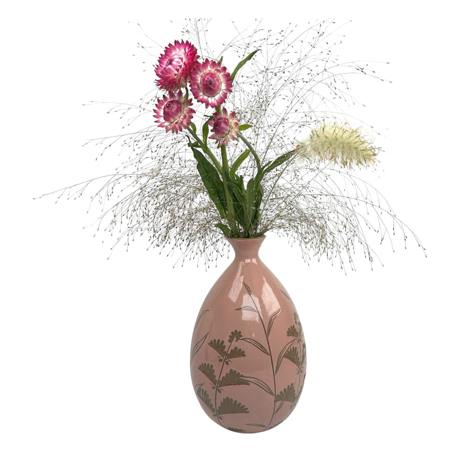 Large Vase - Pink - Botanical