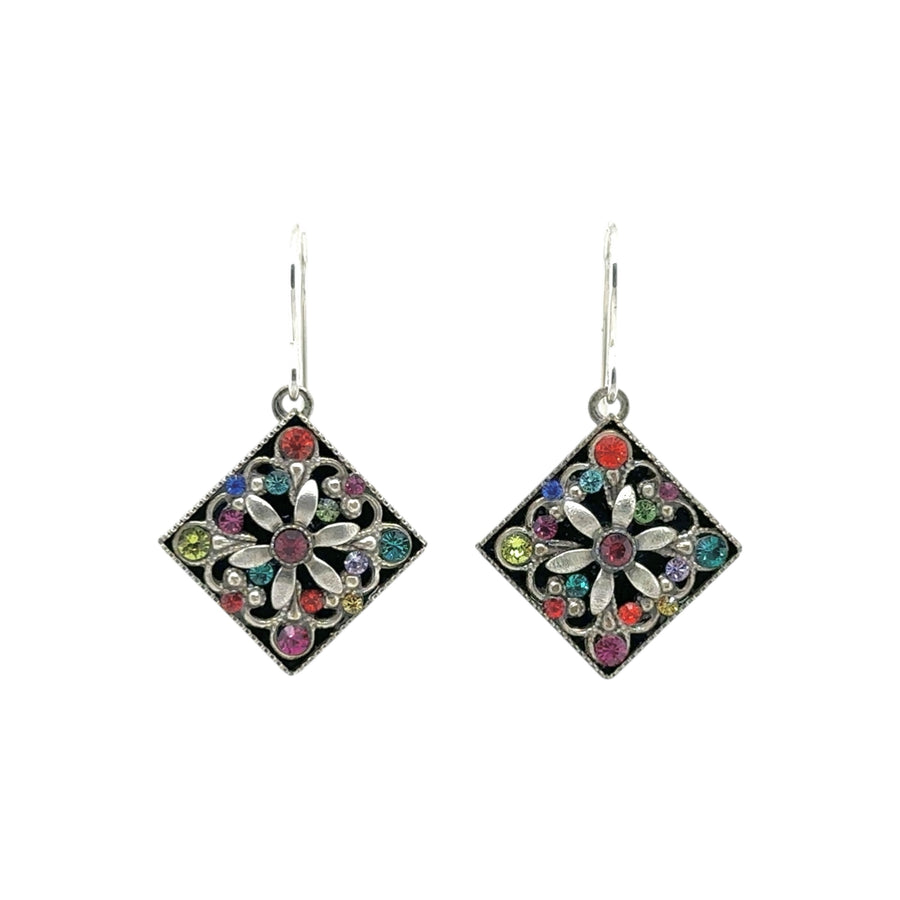 Earrings - Diamond Shaped Filigree