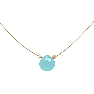Aqua Chalcedony Necklace