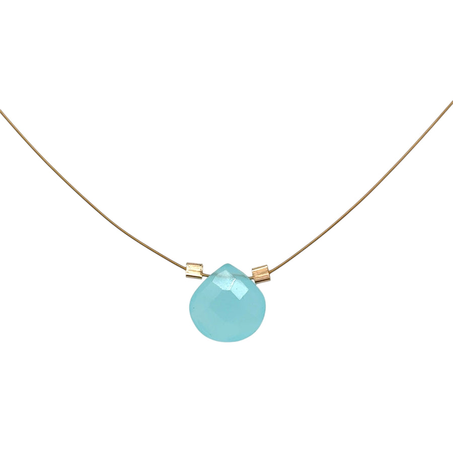 Aqua Chalcedony Necklace
