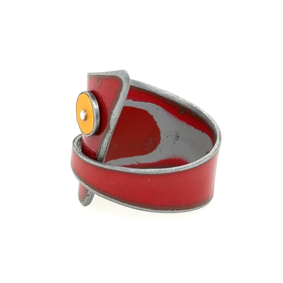 Ring - Red with Yellow Dot - Size 7.75