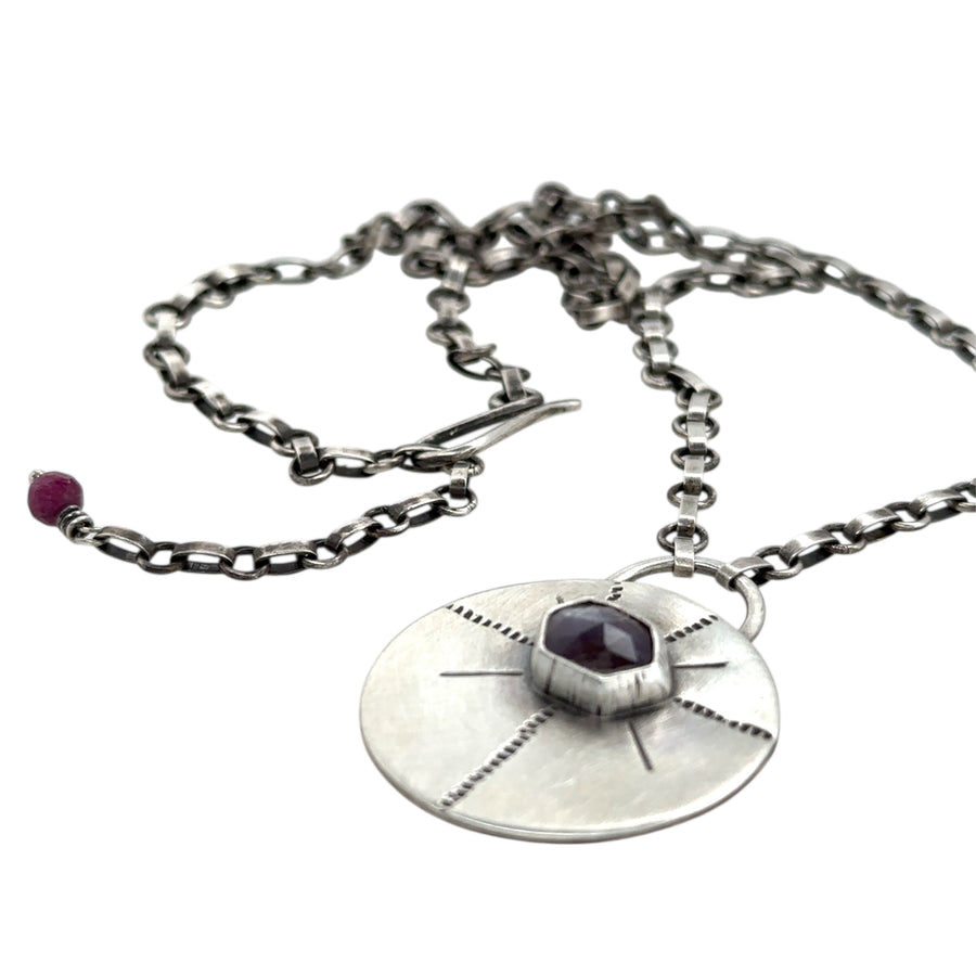 Necklace - Ruby Shield