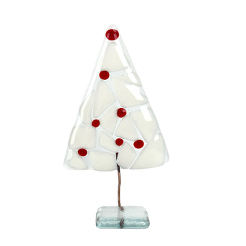 Tree - White with Red Balls - Wide