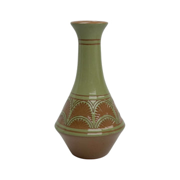 Medium Vase - Sage - Geometric