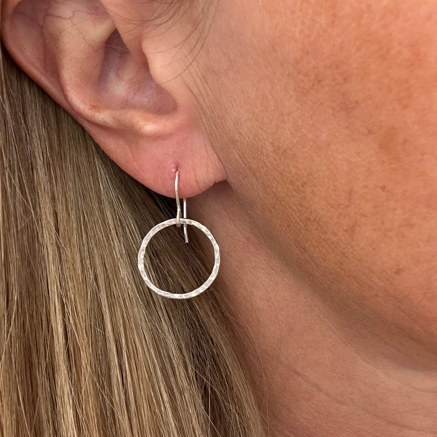 Earrings - Hammered Circles