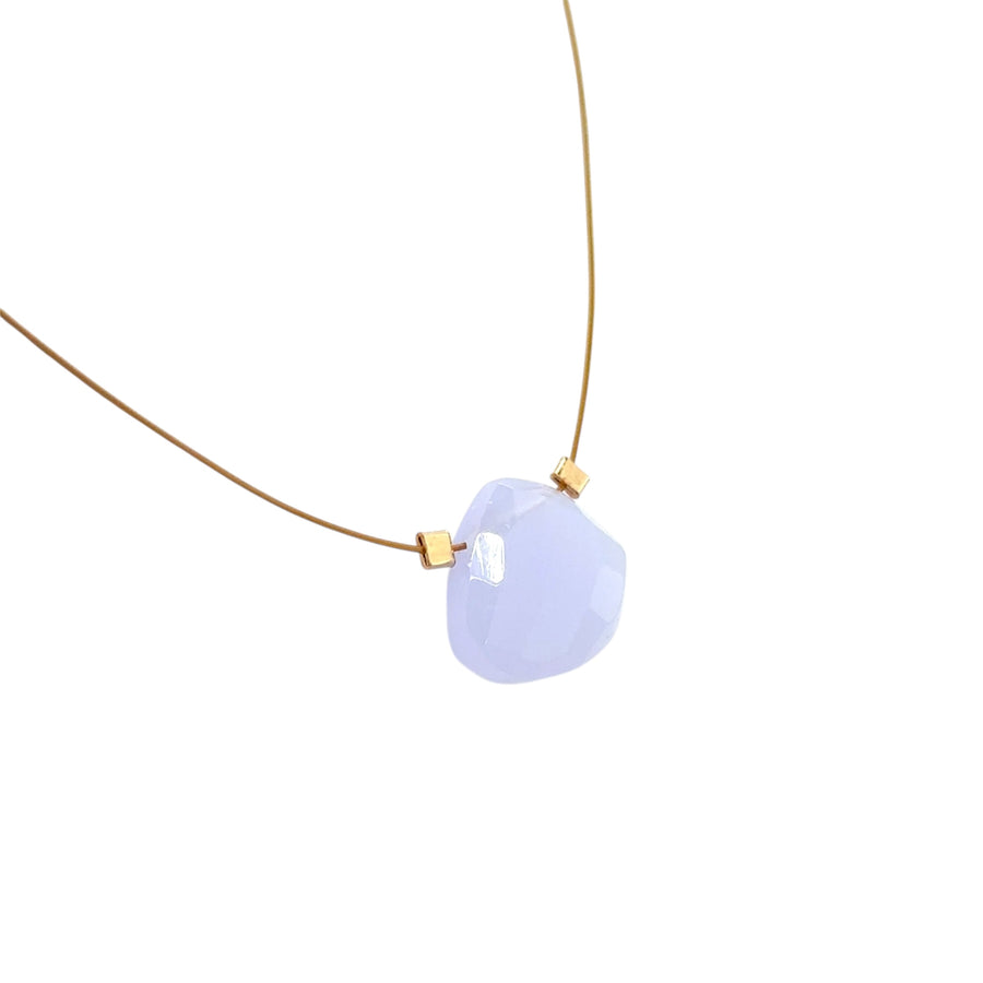 Czech Quartz Necklace - Lilac