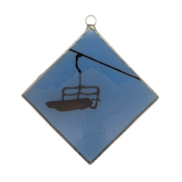 Etched Glass Suncatcher/Ornament - Chairlift