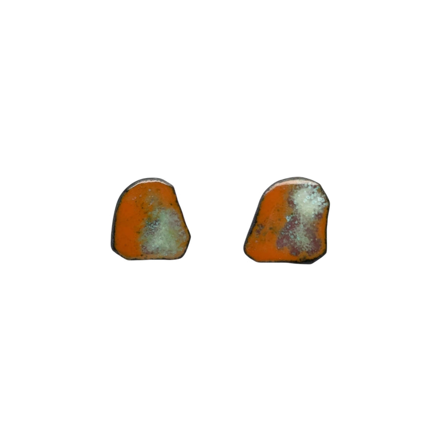 Enameled Stud Earrings