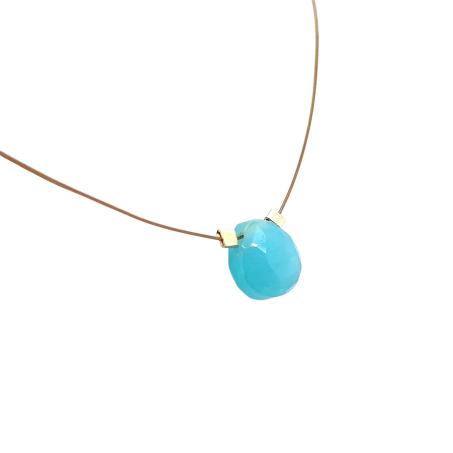 Aqua Chalcedony Necklace