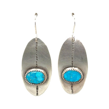 Earrings - Turquoise Shields