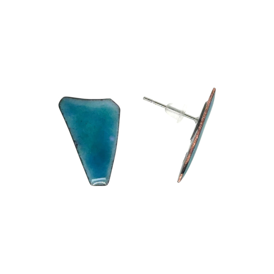 Enameled Stud Earrings