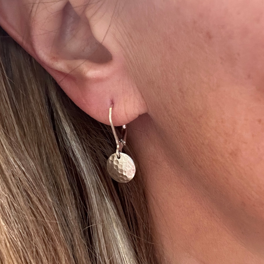 Earrings - Hammered Disks