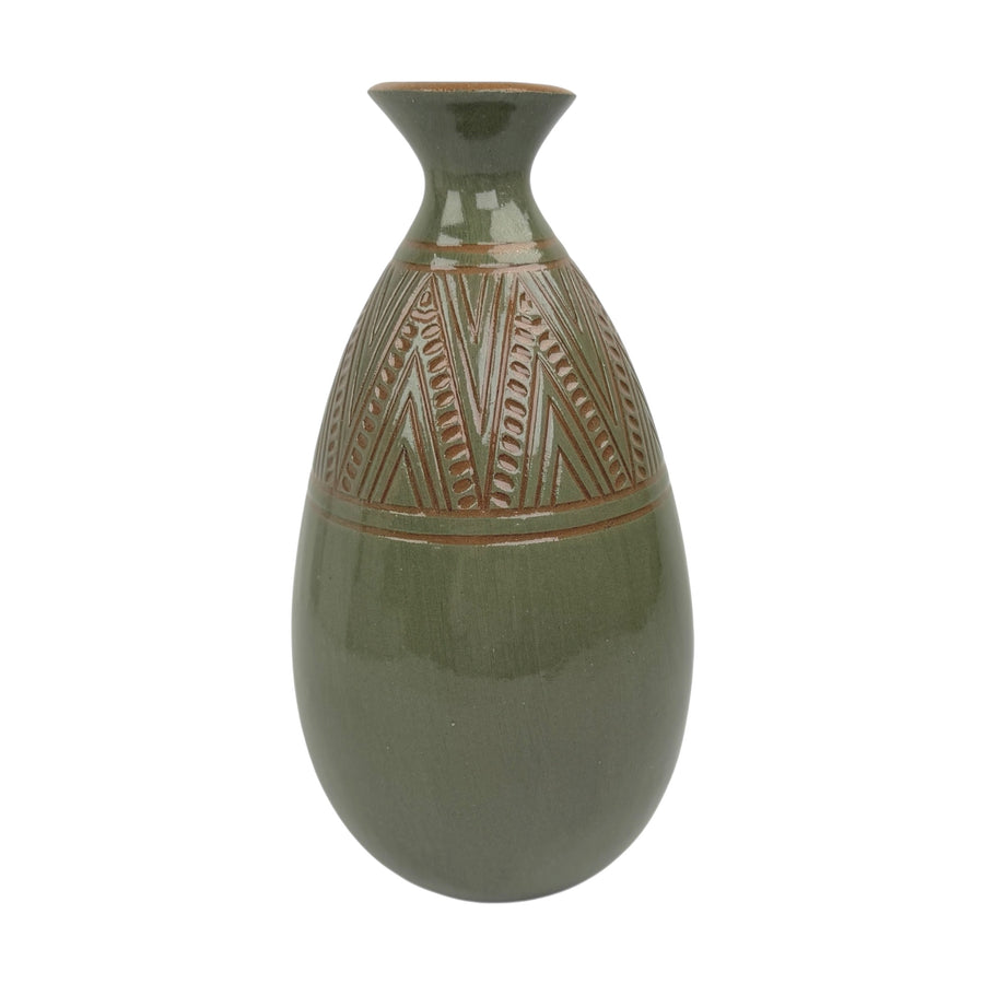 Large Vase - Teal - Geometric